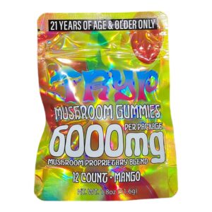 Tryp Mushroom Gummies 6000mg Mango flavor premium edibles
